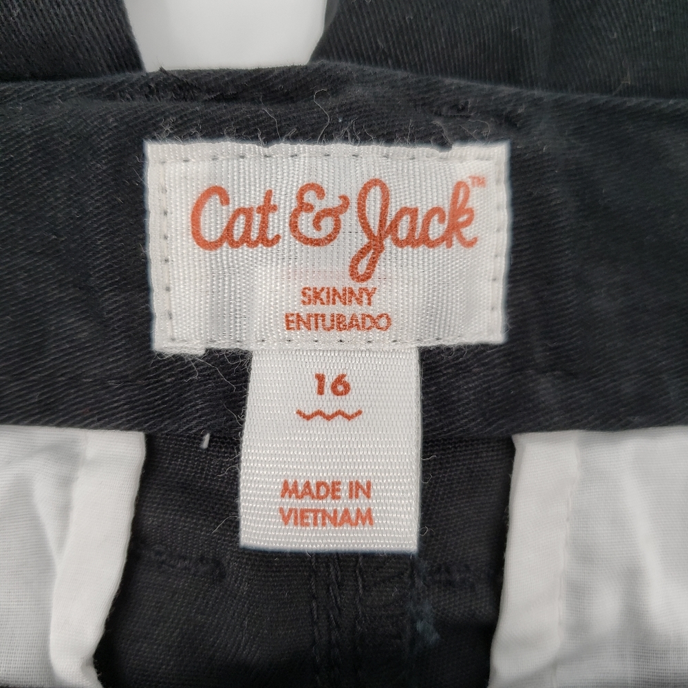 NWT Cat & Jack Boys School Uniform Pants Size 16 - Two Pack Ebony - Picture 5 of 8